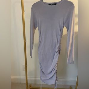 Lioness rushed dress in light purple